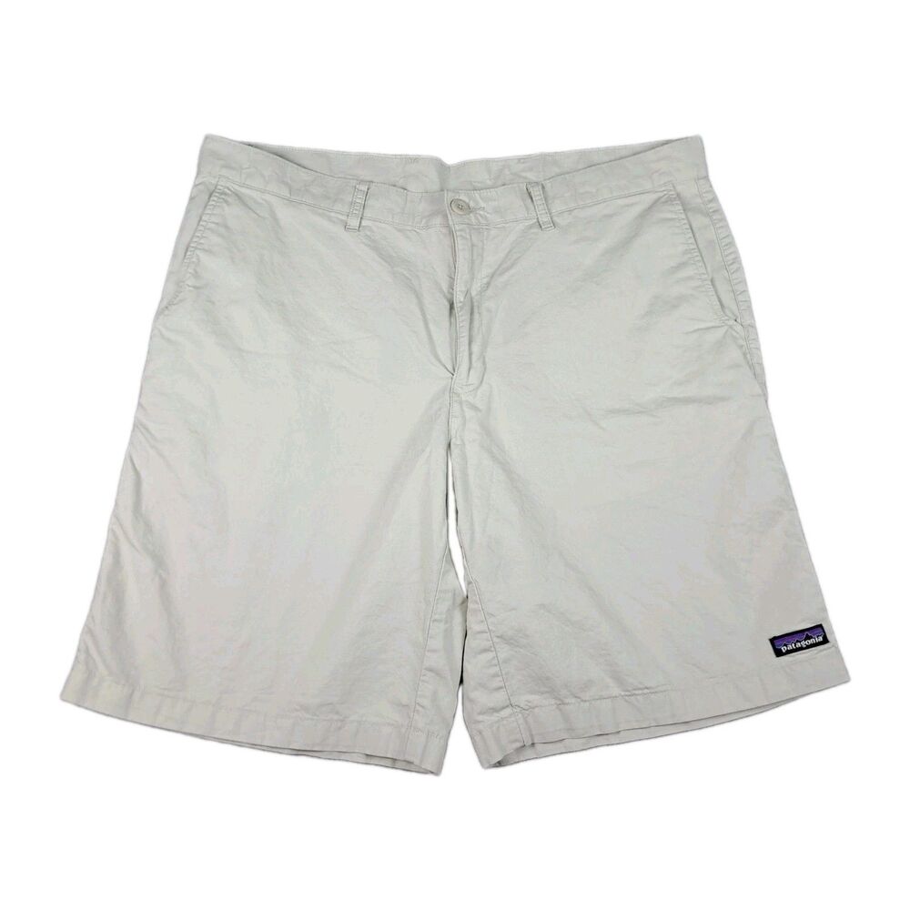 Patagonia Shorts Men's 38 9" White All Wear Organic Cotton Hemp Outdoor Hiking